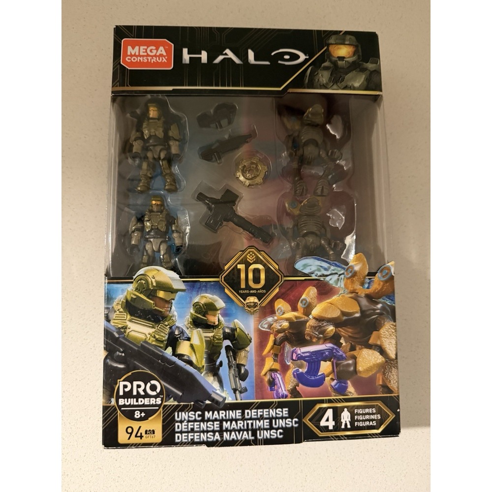 Mega Construx Halo Probuilders UNSC Marine Defense 94pcs 4 Figures 10th Anniver…